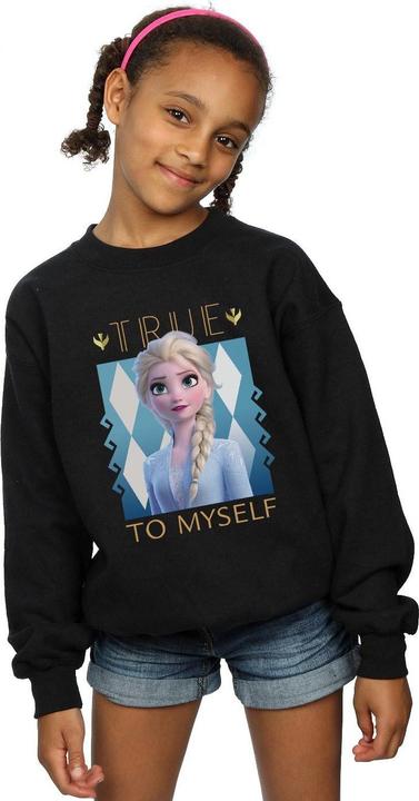 Actual product image Disney Girls Frozen 2 Elsa True To Myself Sweatshirt (116)