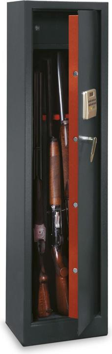 Actual product image Thirard Rifle cabinet Monteria, electronic lock with code, 4 bolts, capacity for 5 rifles