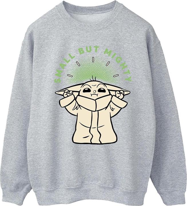 Actual product image Star Wars Mens The Mandalorian Small But Mighty Grogu Sweatshirt (S)