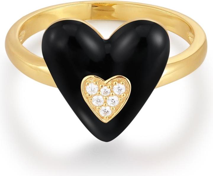 Immagine prodotto Glanzstücke München Cuore da donna in argento Sterling Cubic Zirconia Oro Giallo - 33806 (56, 925 Argento)
