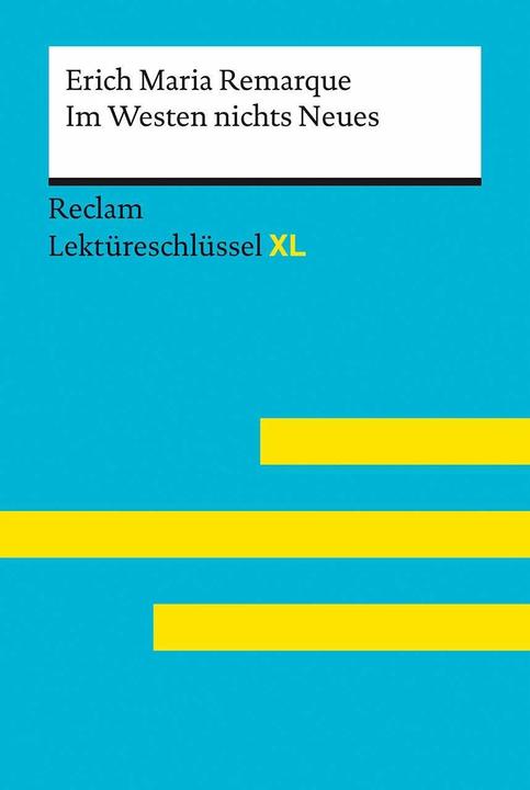 Immagine prodotto Im Westen nichts Neues von Erich Maria Remarque: Lektüreschlüssel mit Inhaltsangabe (Tedesco, Sven Jacobsen, Erich Maria Remarque, 2023)