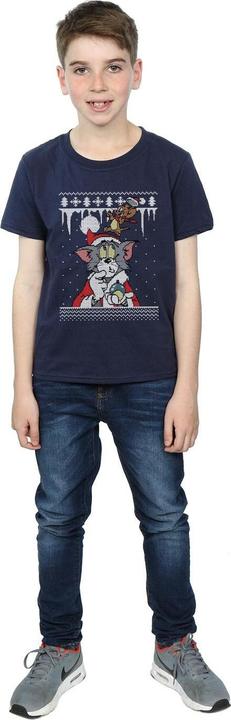 Actual product image Tom & Jerry Boys Christmas Fair Isle T-Shirt (152, 158)