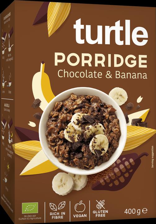 Actual product image Turtle Organic Porridge Chocolate & Banana (400 g)