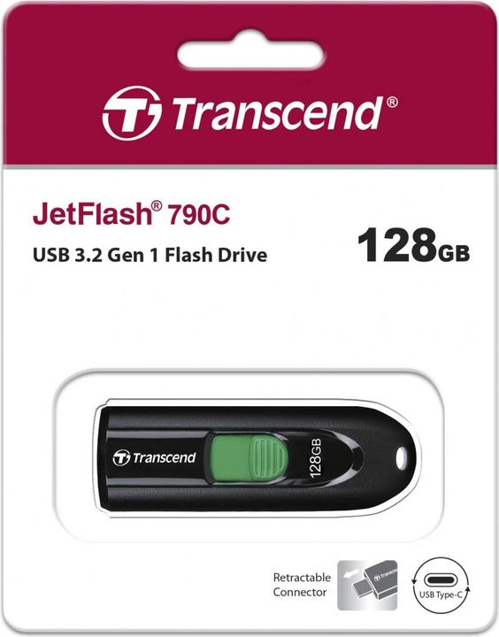 Image du produit Transcend JetFlash 790C (128 Go, USB-C, USB 3.1)