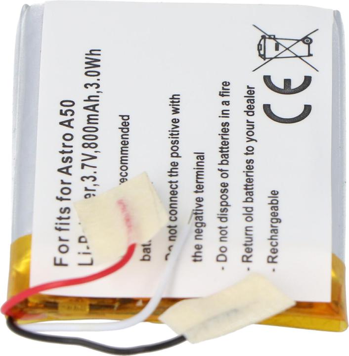 Actual product image AccuCell Astro A50 battery, SRP603443