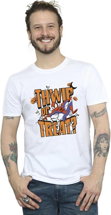Actual product image Mens Spider-Man Thwip Or Treat T-Shirt (L)