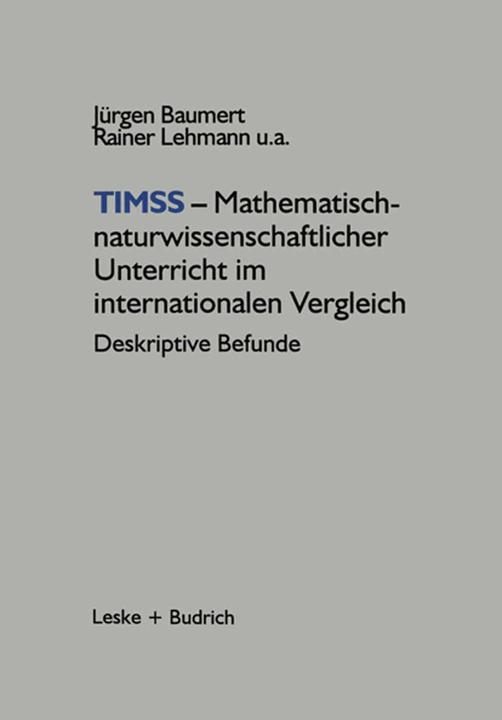 Actual product image TIMSS - Mathematisch-naturwissenschaftlicher Unterricht im internationalen Vergleich (German, Jürgen Baumert, 2012)