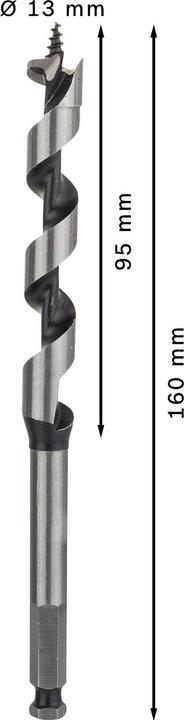 Actual product image Bosch Professional Zubehör PRO Wood Wood auger bit, 13 x 95 x 160 mm (7.9 mm)