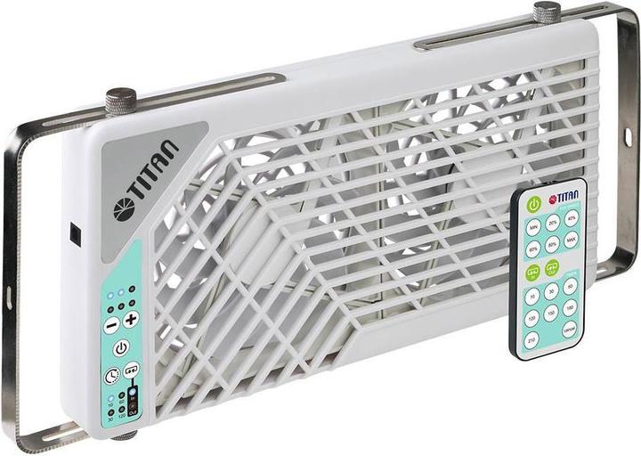 Productafbeelding Titan TTC-SC21/V3.0+ Dubbele raamventilator 2x140mm met afstandsbediening, voor camper (140 mm)