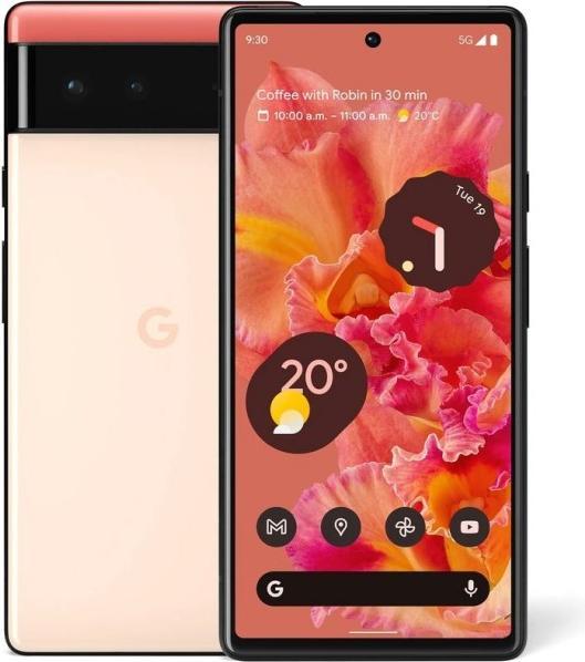 Productafbeelding Google Pixel 6 (128 GB, Kinda Koraal, 6.40", SIM + eSIM, 50 Mpx, 5G)