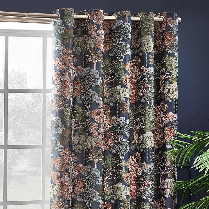 Produktbild Wylder Ösenvorhänge Woodlands Jacquard Floral (168 x 183 cm)