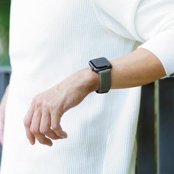 Actual product image Uniq Aspen Bracelet Tresse Apple Watch 44 42mm Gris Granite (Plastic)