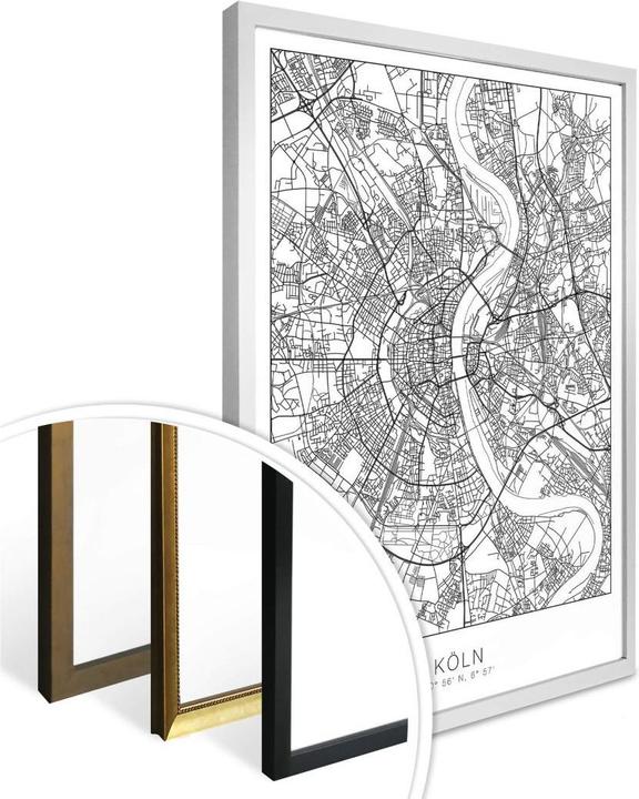 Immagine prodotto Trenddeko Mappa della città di Colonia (60 x 80 cm)