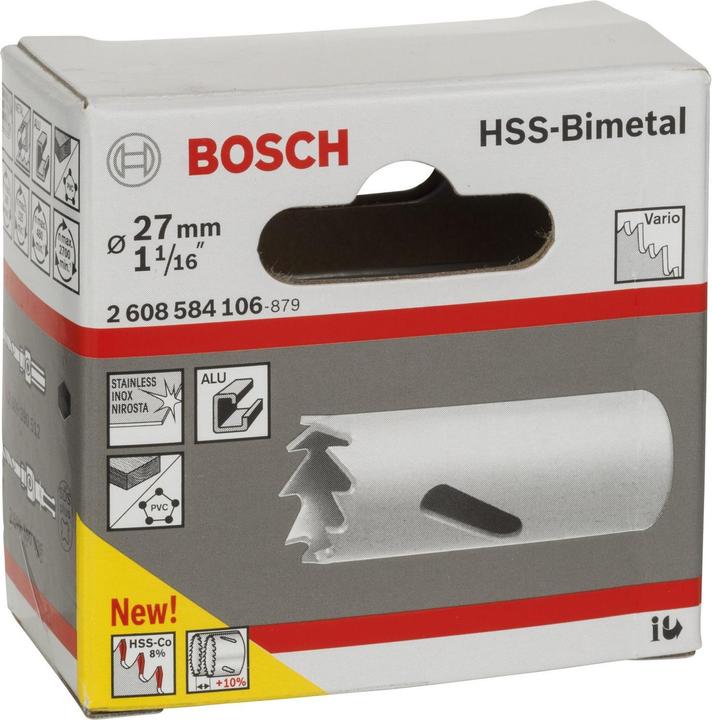 Actual product image Bosch Professional Zubehör Hole saw HSS bimetal for standard adapter, 27 mm, 1 1/16-inch (27 mm)