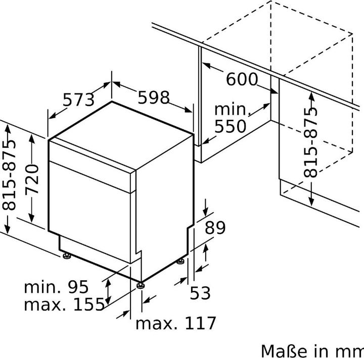 Produktbild Bosch Hausgeräte Serie 4, Unterbau-Geschirrspüler, 60 cm, Edelstahl, SMU4EVS15E