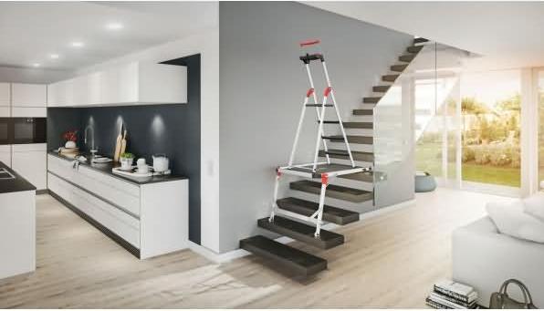 Produktbild Hailo TP1, Treppenpodest, Die innovative und sichere Lösung zum Renovieren und Dekorieren im Treppenhaus (Arbeitsplattform, 93 cm)