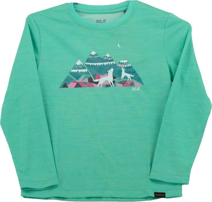 Actual product image Jack Wolfskin Vargen children's long sleeve shirt functional shirt sports shirt (128)