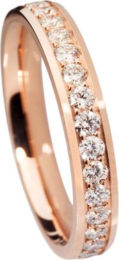 Immagine prodotto Natsumi Schmuck Anello con diamante Alliance Red Gold 18K/750 F/G VS Neon Channel (54, Oro 750/18 K)