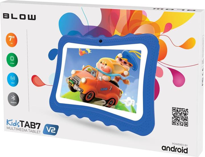 Blow Tablet KidsTAB7 V2 4/32GB niebieskie etui 2MP (7.01", 128 GB, Blue)