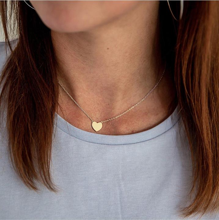Actual product image Glanzstücke München Ladies heart sterling silver yellow gold 40.0 cm base chain + 5.0 cm extension - 9044 (Sterling Silver, 40 - 45 cm)