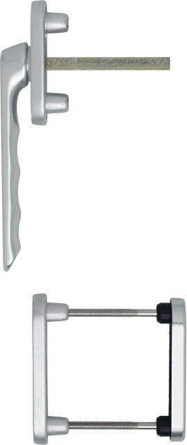 Actual product image Hoppe LIÈGE balcony door handle set - flat outside, stainless steel effect (Door set)