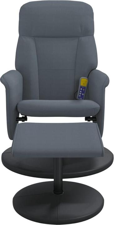 Actual product image VidaXL Massage chair with footstool dark grey velvet,colour