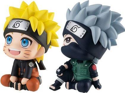 Actual product image Megahouse Naruto Shippuden Look Up Naruto Uzumaki & Hatake Kakashi Limited Edition