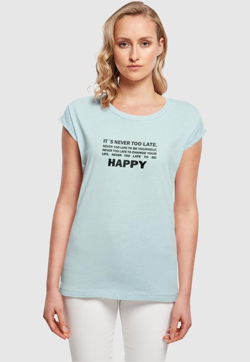 Produktbild Merchcode Ladies Never Too Late Extended Shoulder Tee - 111665 (M)