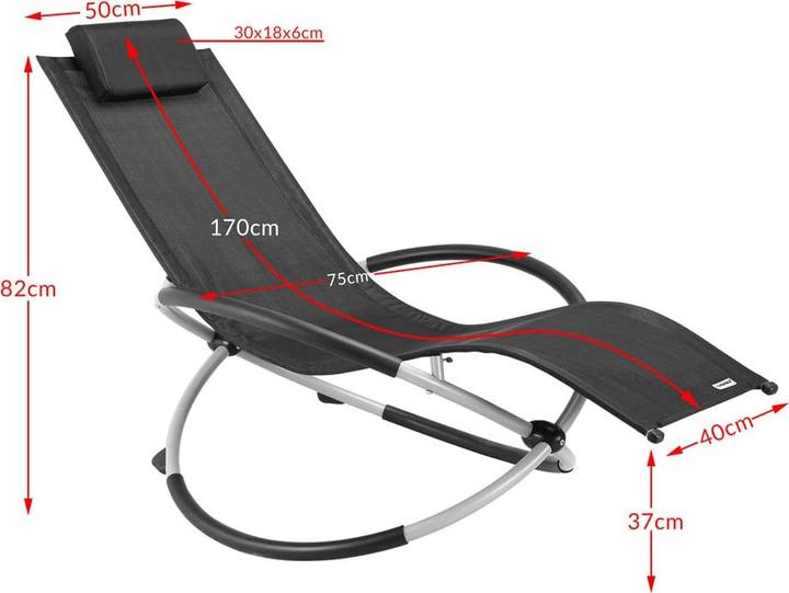 Actual product image Casaria Garden Lounger (170 cm)