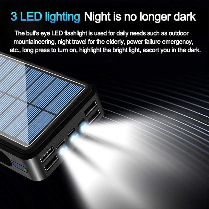 Actual product image PhoneLook Solar Power Bank Qi Ultra Capacity 80000 mAh wireless external battery (80000 mAh)