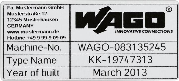 Wago 210-804 Etichette per stampanti a trasferimento termico Area di etichettatura: 99 x 44