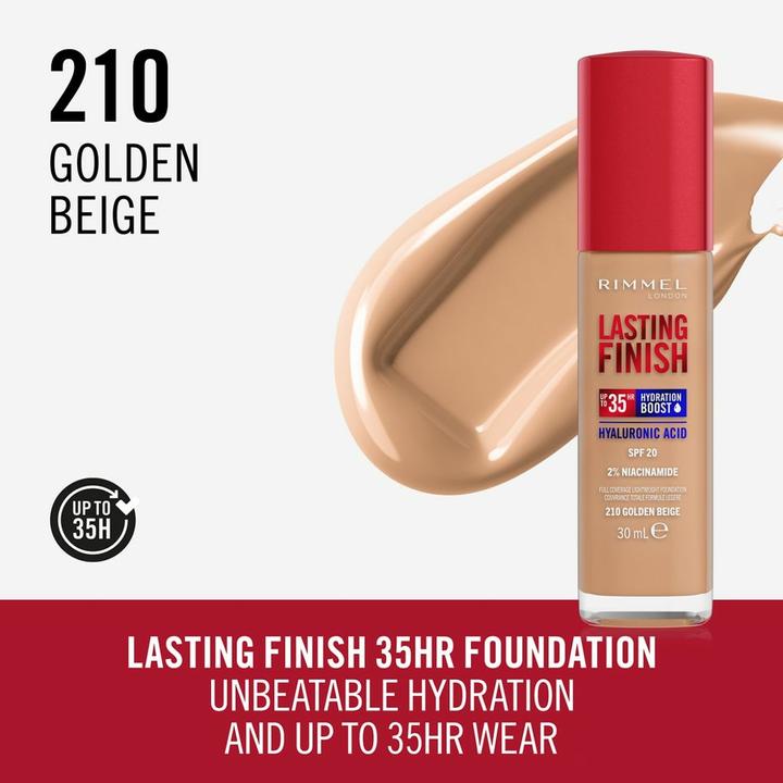 Actual product image Rimmel London Lasting Finish 35H (210 Golden Beige)
