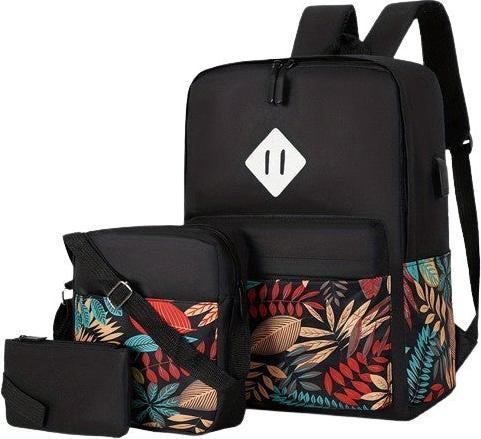 Actual product image Only-Bags.Store 3pcs backpack, 1 set casual computer school bag with shoulder bag and mini coin purse for