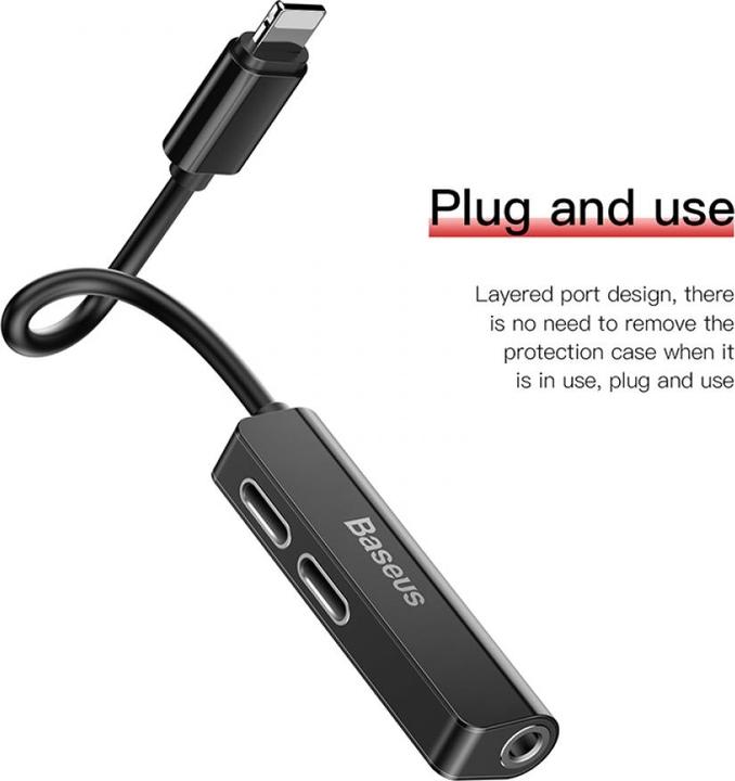 Immagine prodotto Baseus Adattatore L52 3 in 1 (Lightning, Jack da 3.5mm)