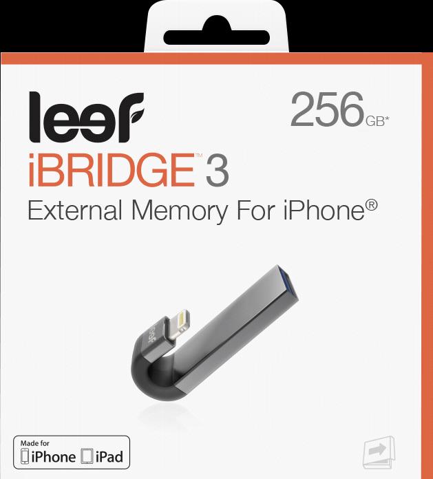 Actual product image leef iBridge 3 black 256GB USB 3.0 on Lightning (256 GB, USB 3.0, Lightning)