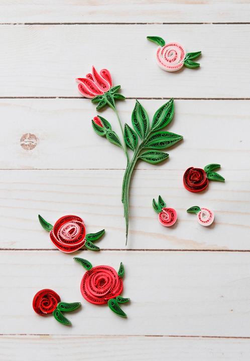 Produktbild Papier+ideen Quilling-Set "Rosen"
