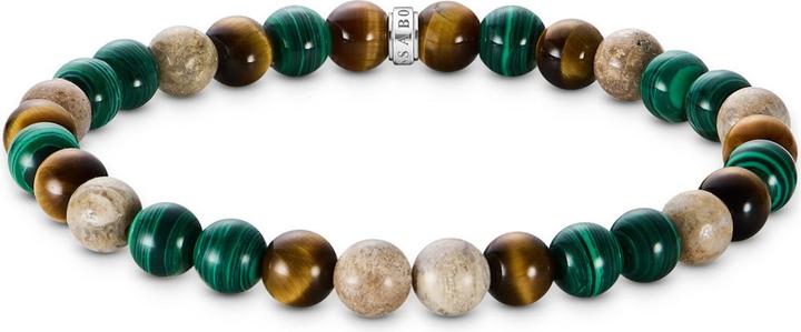 Immagine prodotto Thomas Sabo Bead Armband in Erd und Grüntönen (21 cm, Argento 925)