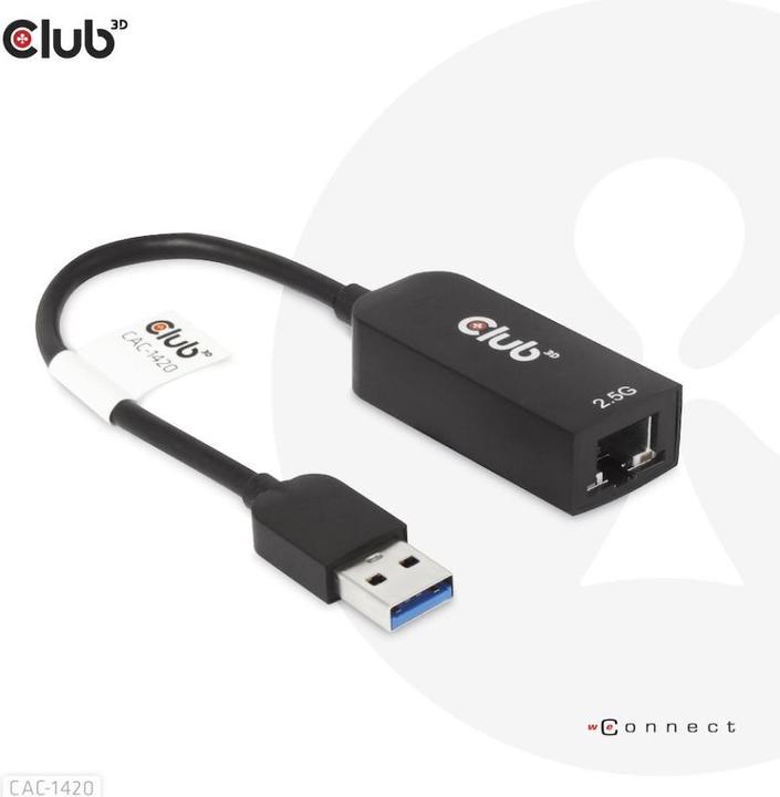Produktbild Club 3D USB 3.2 Gen1 Typ A auf RJ45 (USB-C 3.2 Gen 1, RJ45 (1x))