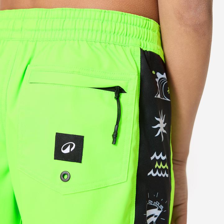 Actual product image Olaian Boardshorts Surfen Jungen 900 Band grün (8, 9, 10)