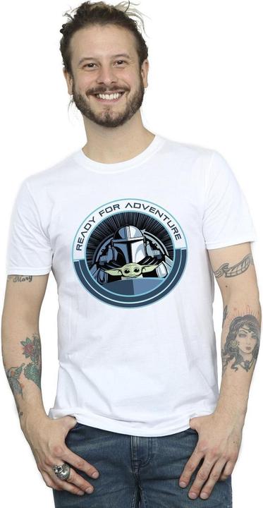 Actual product image Star Wars Mens The Mandalorian Grogu Ready For Adventure T-Shirt (S)