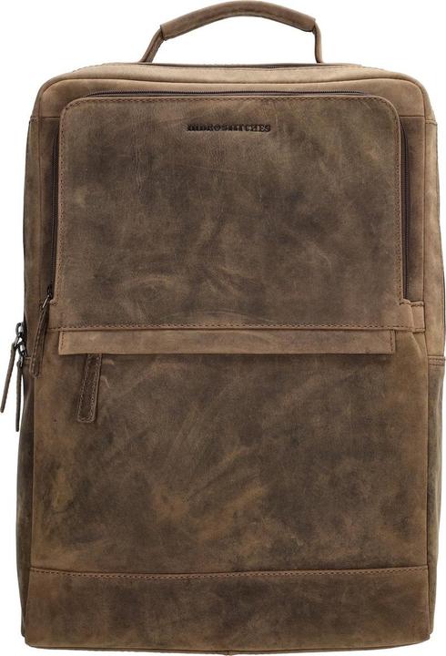 Actual product image HIDE & Stitches Idaho Backpack Laptop bag 15.6 inch Premium leather business - Dark brown - 100% lea