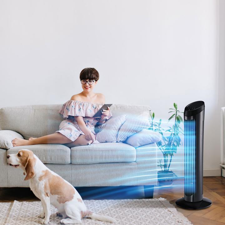 Actual product image Homcom Tower fan with 3 ventilation levels