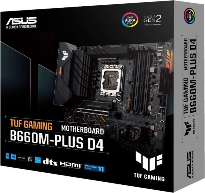 Image du produit ASUS TUF GAMING B660M-PLUS D4 (LGA 1700, Intel B660, mATX)