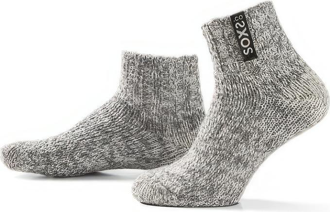 Soxs Graue Wolle Herren- & Damensocken Jet Black, Kurzsocke (Einzelpack, 42, 43, 44, 45, 46)
