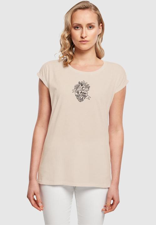 Produktbild Merchcode Ladies Frida Kahlo - Te amo outline Extended Shoulder Tee - 118003 (XL)