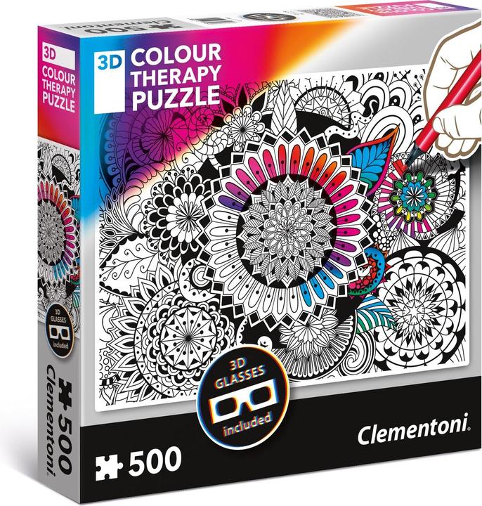 Clementoni Fleurs pour la thérapie par la couleur (500 pièces)