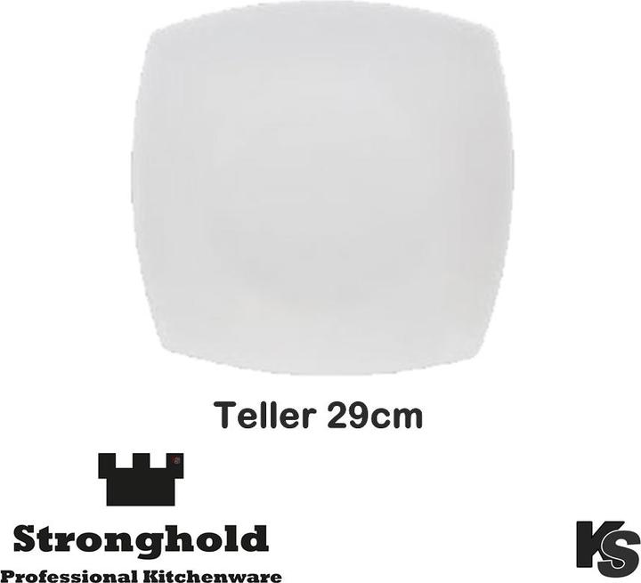 Produktbild Stronghold Eckige Gastro-Teller 29cm, Porzellan (1 x)