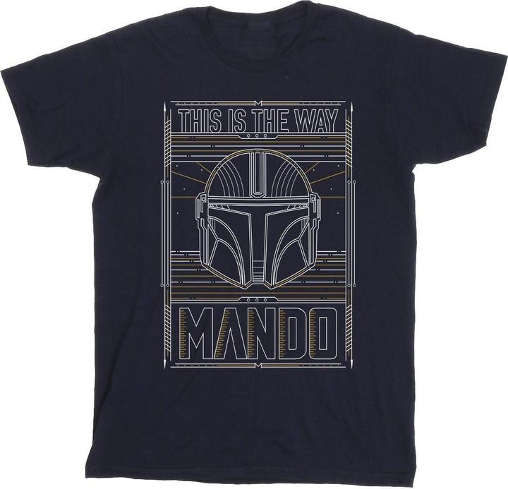 Star Wars The Mandalorian The Way Outline Helm TShirt