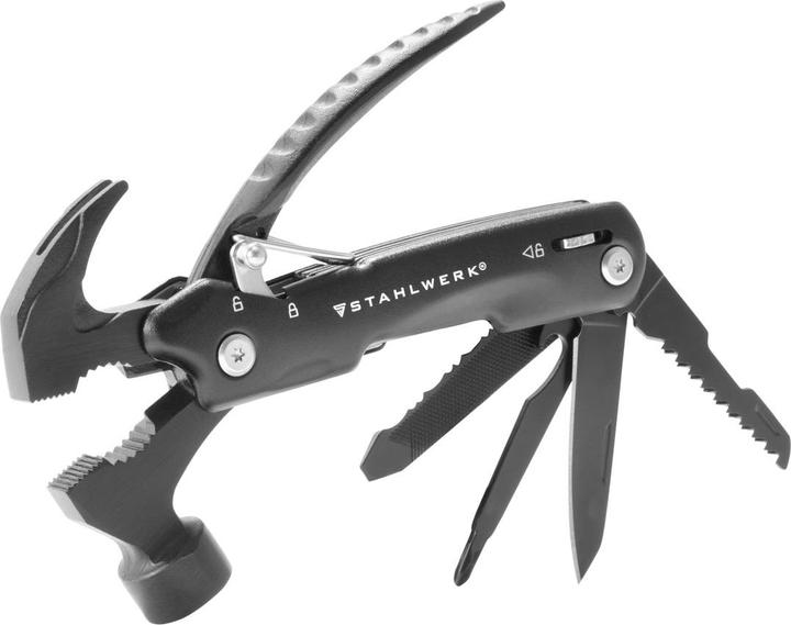 Immagine prodotto Stahlwerk Multitool 12 strumenti Coltello tascabile Strumento multifunzione Torcia elettrica (12 Funzioni)