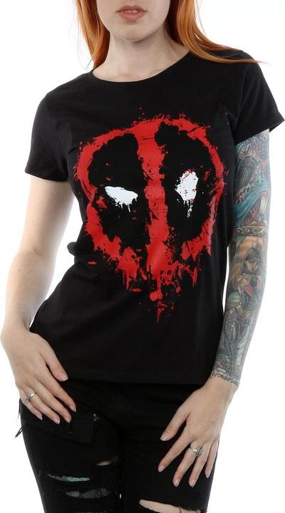 Actual product image Deadpool Womens/Ladies Splat Face Cotton T-Shirt (XS)